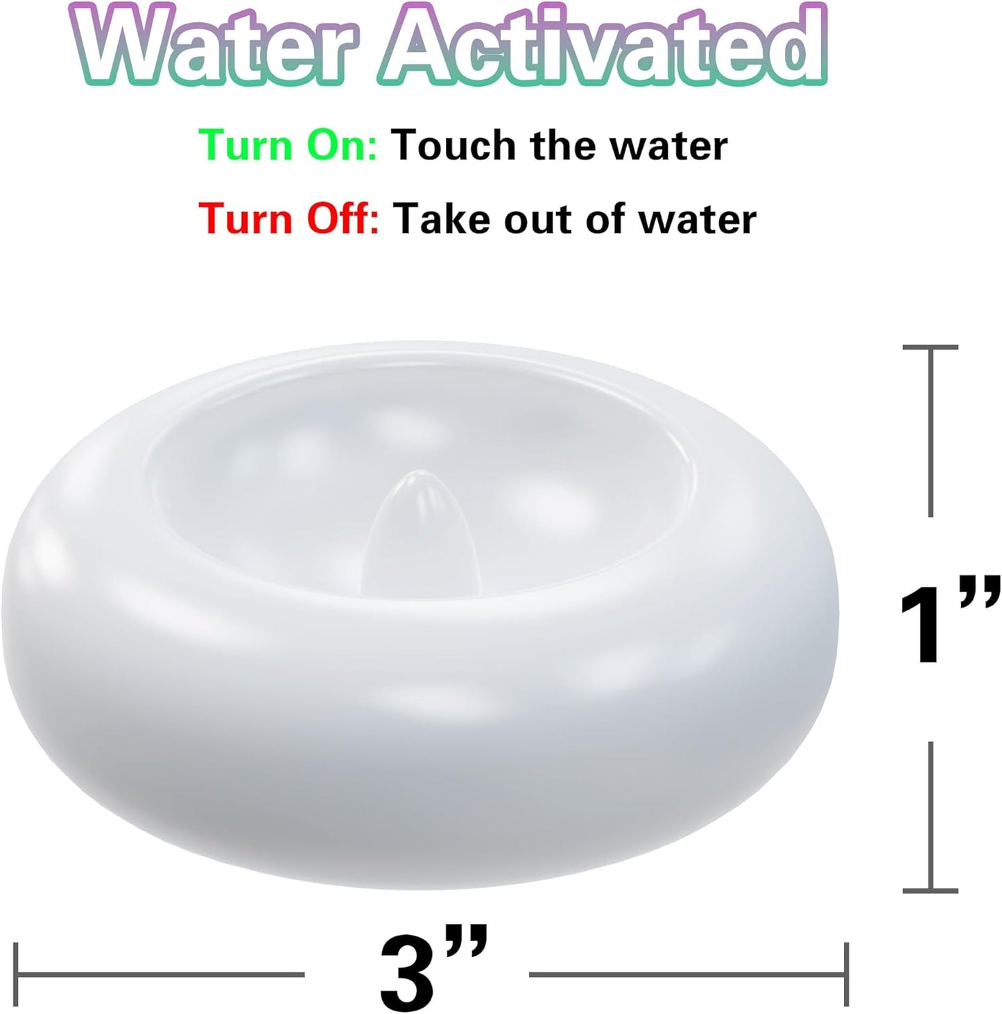 Aignis 6pcs Flameless LED Floating Candles, 120+ Hours Glow Time, 3 Inch Plastic Battery Operated Tealights, Cozy Warm White Light for Romantic Pool/Bathtub/Hot Bath/Wedding Centerpiece Decor