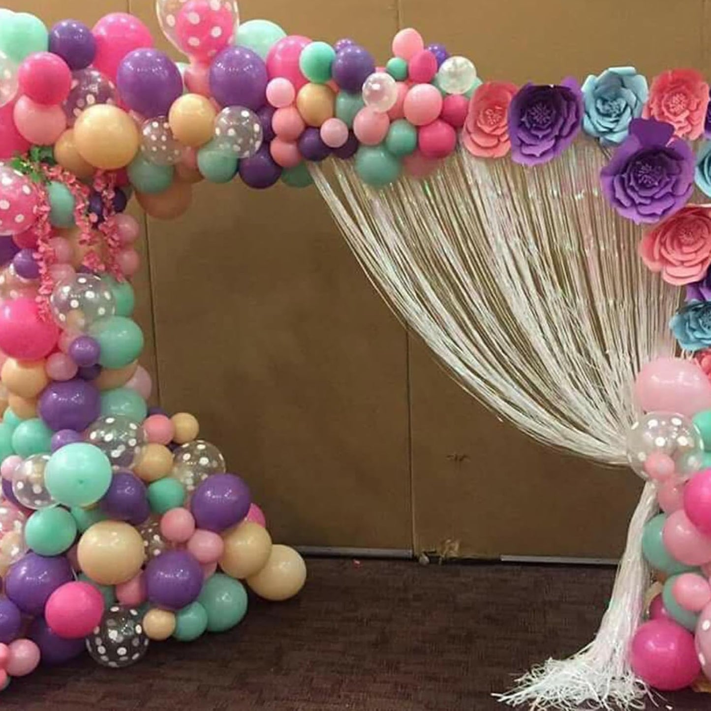 Metallic Chrome Purple Pearl Pink Maca Teal Blue Latex Balloons - 52 PCS 12 Inch with Confetti for Girls Birthday Theme Party Decoration