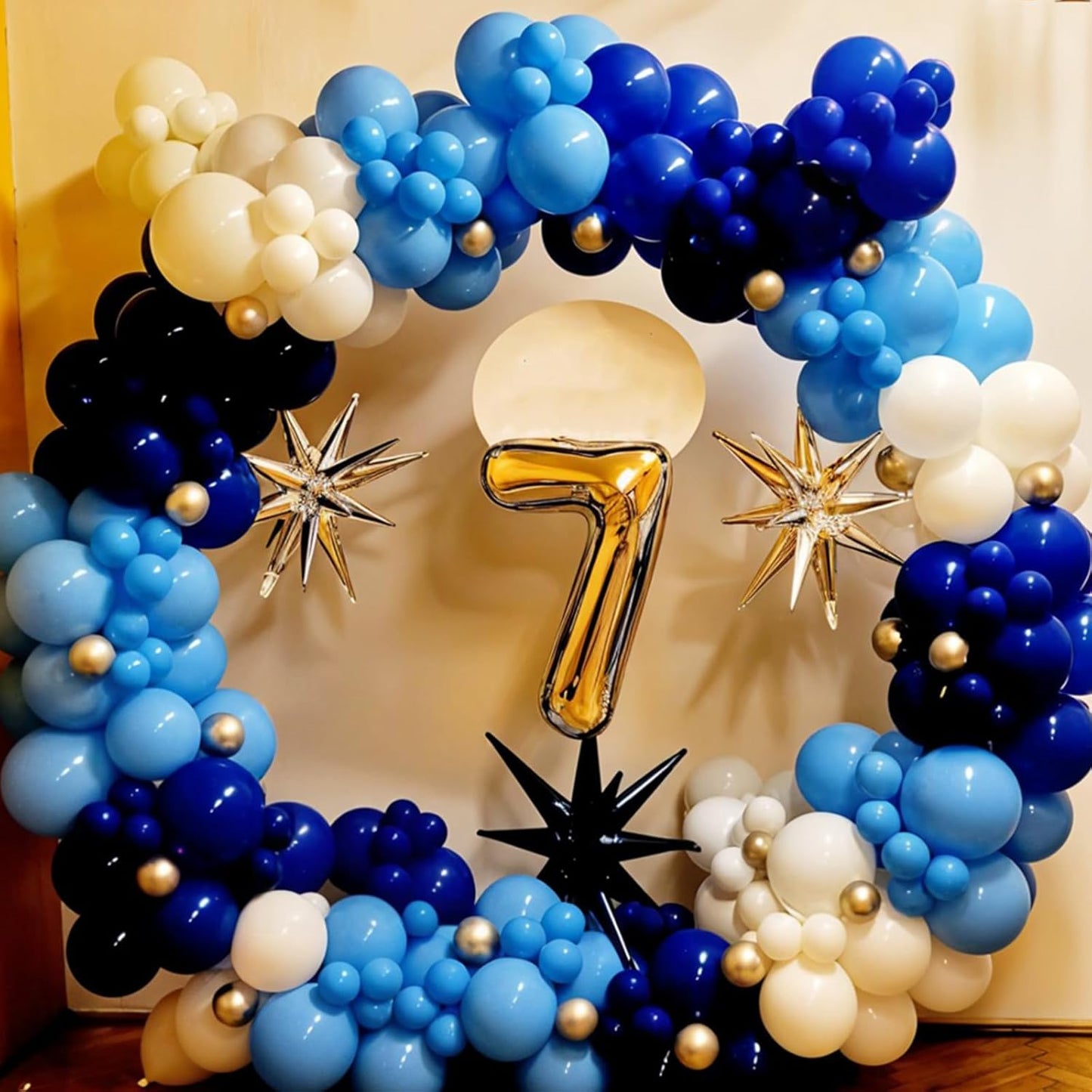 Soccer Balloons, 50pcs Metallic Blue Silver Balloons, White Pearl Navy Blue Balloon, Silver Confetti Balloon For Boys Men Birthday Baby Shower Soccer Football Theme Party Wedding Anniversary Decor