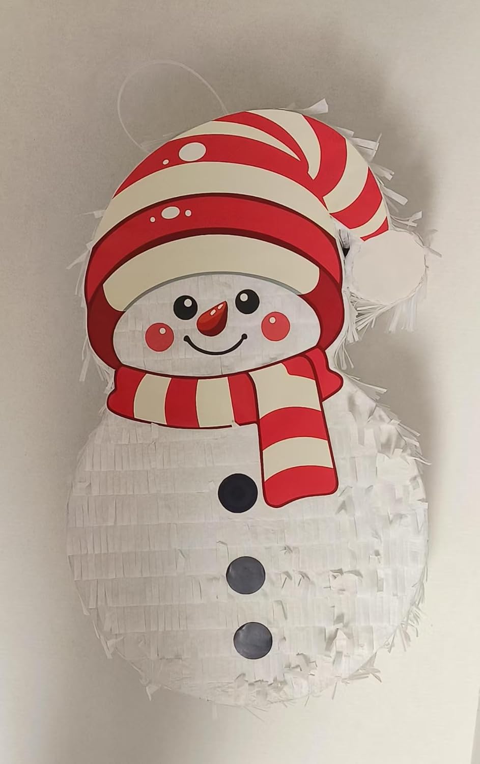 Snowman Pinatas Bundle with a Blindfold and a Bat(15.4 x 13 x 4 Inches), Perfect for kid's Birthday Parties, Mexican Theme Parties, Decorations