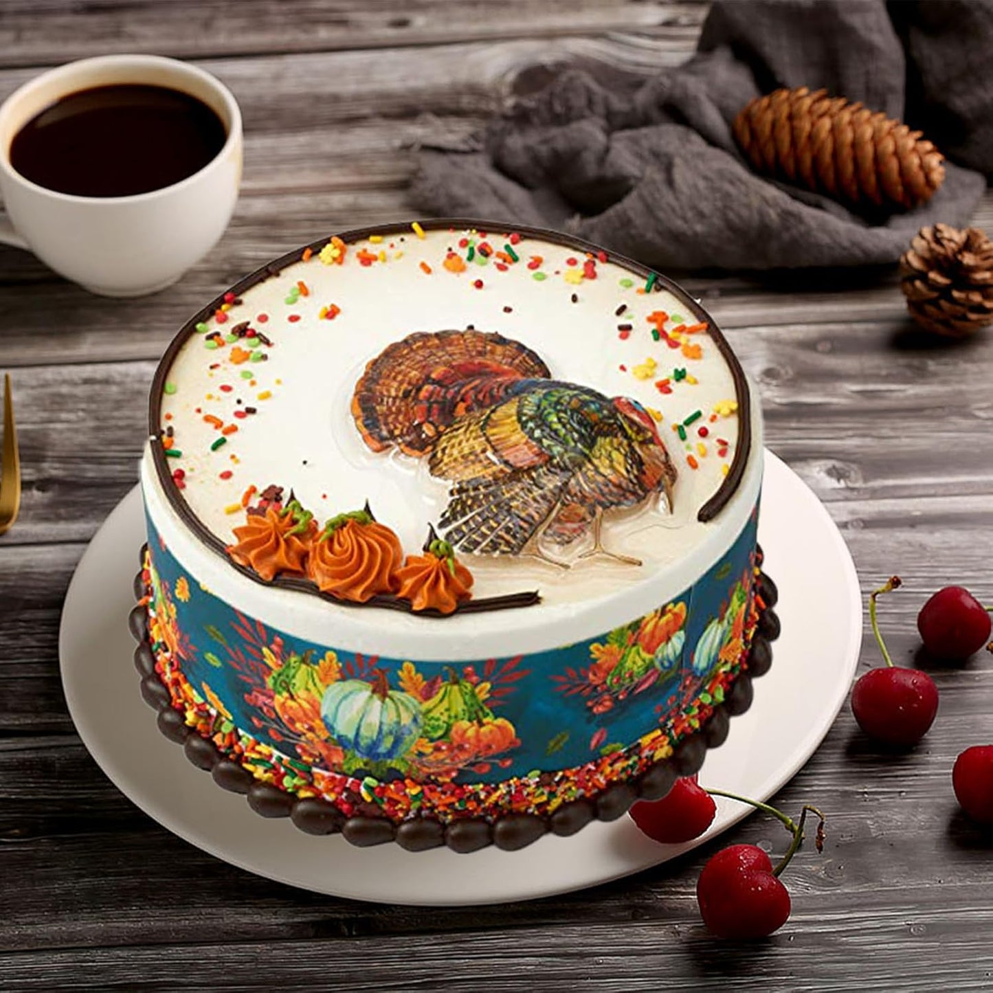 Sentovac Autumn Nonpareils Sprinkles Edible Fall 2mm Mini Peals Orange Sprinkle Harvest Season for Cake Decorating Sugar Candy Cookie Cupcake Topper Baking Decorations Thankgiving Halloween Supplies