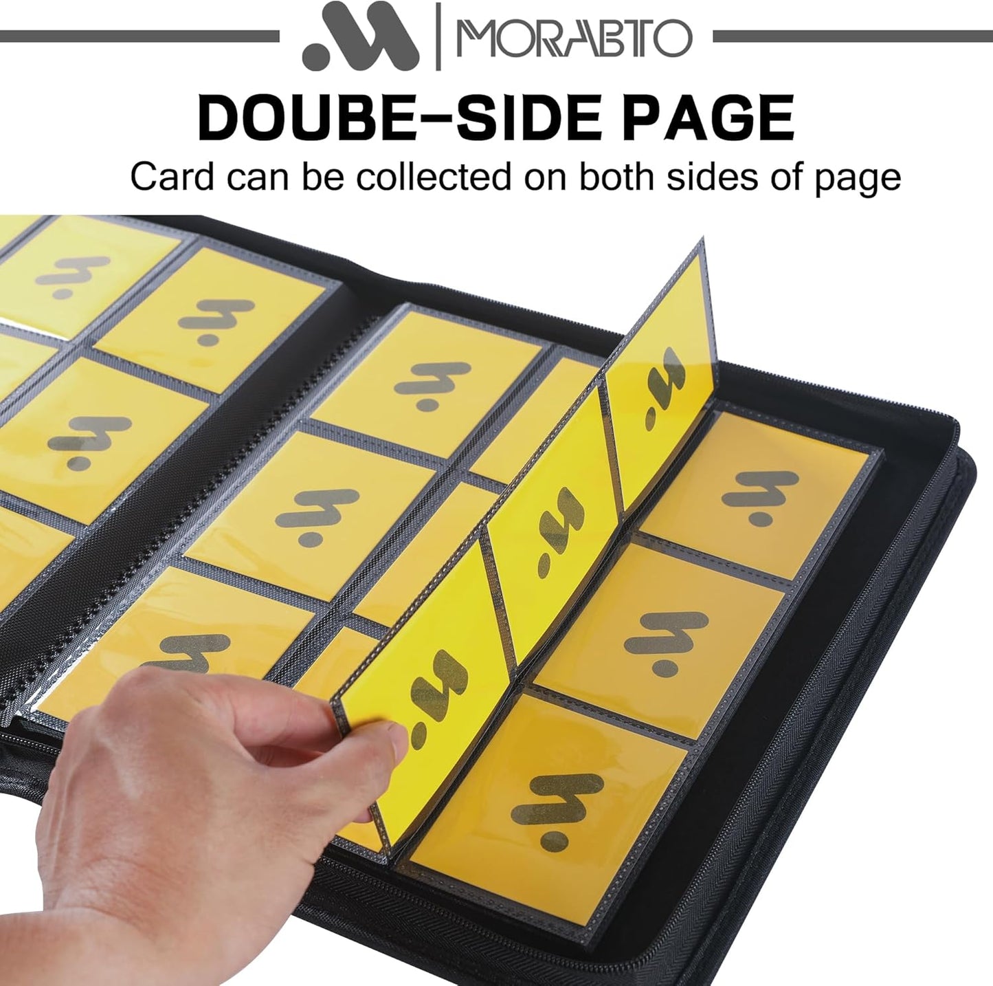 Card Binder 9 Pocket,Trading Card Binder Holds up to 360 Cards with 20 Sleeves,Zipper Card Holder Album Compatible with TCG Card/Game Cards/Sports Card