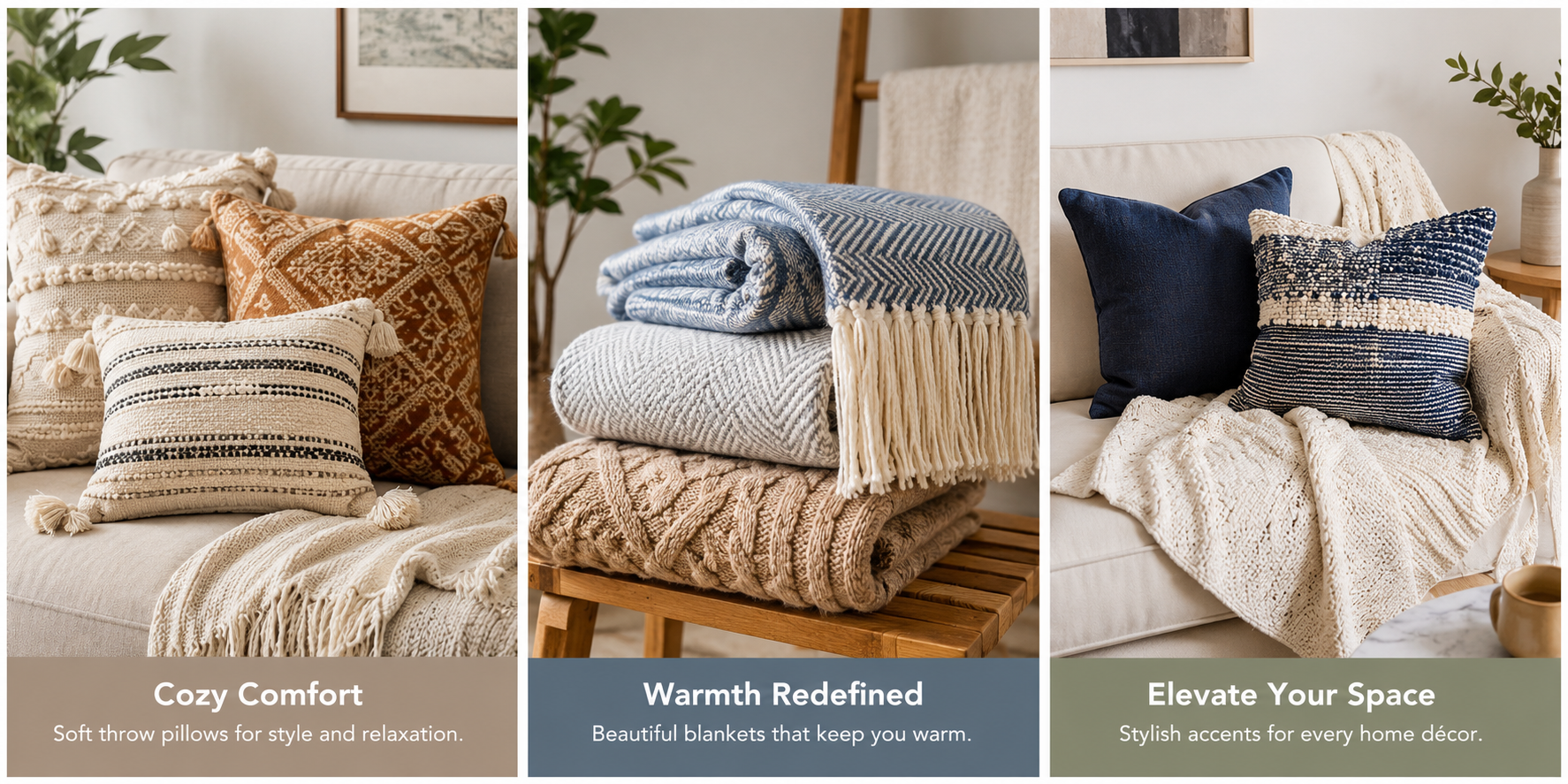 Throw Pillows & Blankets: Cozy Home Décor for Comfort & Style