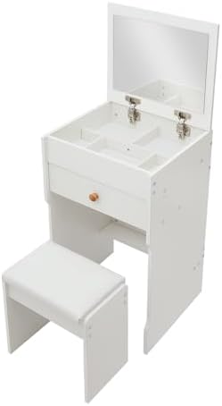 Compact 3 in 1 Makeup Vanity Table, Small Space Saving Vanity Desk - Image 5