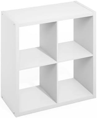 Furinno Hermite 4-Cube White Coffee Bar, Kitchen Island, Kitchen Storage - Image 6