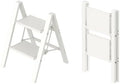 Taranta 2 Step Stool Foldable, Aluminum Step Ladder-White by TARANTA