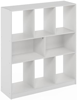 Furinno DALY Book Shelf, 8-Cube Bookshelf, Horizontal Cube Storage Organizer - Image 5