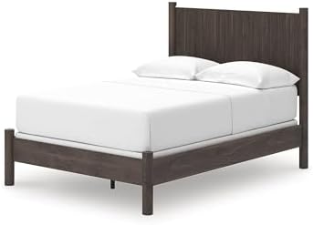Signature Design by Ashley Brown Wood Full Panel Bed, Reeded Headboard - Image 7