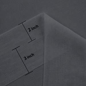 DWCN Dark Gray Sheer Curtains Semi Transparent Voile Rod Pocket Curtains - Image 5