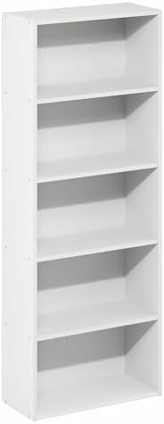 Furinno Basic Book Shelf, 5-Tier Bookshelf, Storage Organizer Bookcase - Image 5