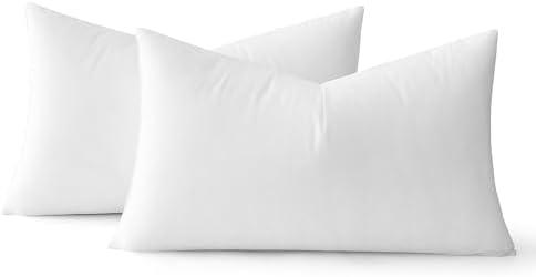 MIULEE 14x20 Pillow Inserts Set of 2, Rectangle Decorative Throw Pillows by MIULEE