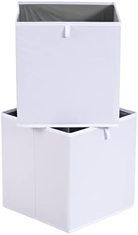 Amazon Basics Collapsible Cube Storage Organizer Bins, Closet Organizer Baskets - Image 2