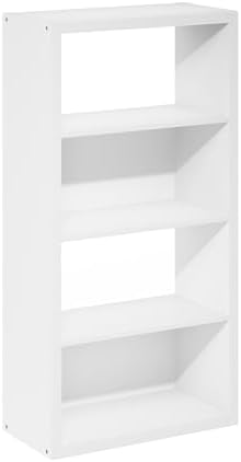 Furinno Viola Book Shelf, 4-Tier Bookshelf, Extra Thick Frame Bookcase - Image 6