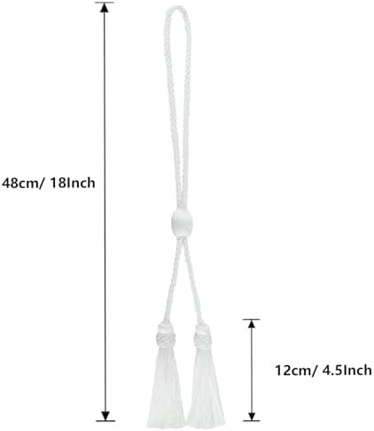 2 Pack Curtain Tiebacks with Tassel, Decorative Curtain Holdback - Image 2