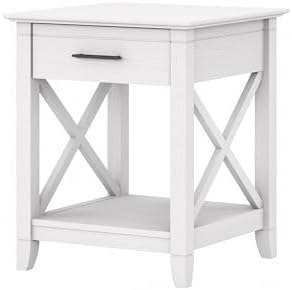 Bush Home End Table with Drawer, Nightstand with Storage, Living Room and by BushHome
