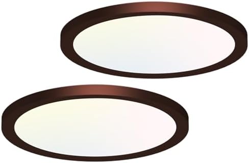 hepside 2PACK Flush Mount LED Ceiling Light Fixture Oil Rubbed Bronze, 12Inch by Hepside