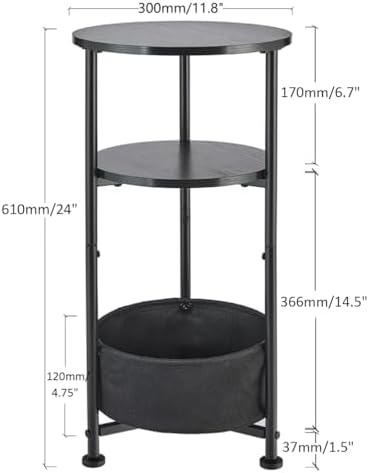 3-Tier Small Round Side Table - Image 2