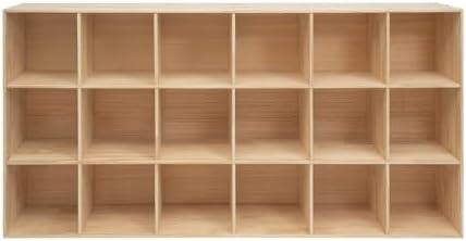 Cashewnuts 18 Cube Storage Organizer Solid Wood Storage Shelf Bookshelf by EncounterRomanceatCashewnuts