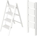 Taranta 4 Step Stool Foldable, Aluminum Step Ladder-White by TARANTA