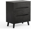 Takywep 3 Drawers Wood Nightstand by HOME