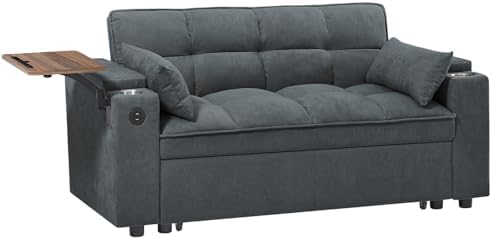 oaaktu 65''Convertible Sleeper Sofa Bed, 3-in-1 Pull Out Couch Bed - Image 6