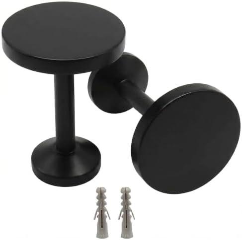 2 Pack Curtain Tiebacks, Zinc Alloy Black by PHITUODA