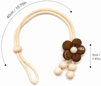 Flower Curtain Tiebacks 4 Pack, Adjustable No-Drill Curtain Ties - Image 3
