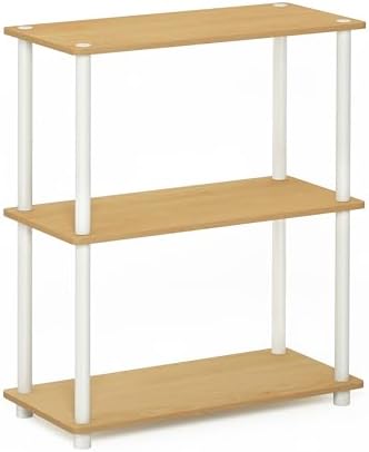 Furinno Turn-N-Tube Storage Shelves, 3-Tier Book Shelf, Corner Shelf, Toolless - Image 5