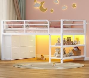ADORNEVE Low Loft Bed Twin Size by ADORNEVE