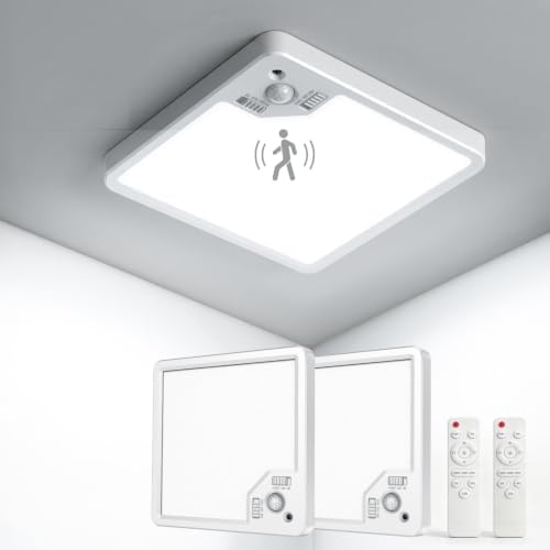 2 Pack Hardwired Motion Sensor Ceiling Light, 8.7" Closet Lights by TANBABY