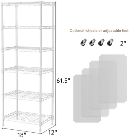 6 Small Wire Shelves Kitchen Pantry Close Home Organizers and Storage Bathroom - Image 3