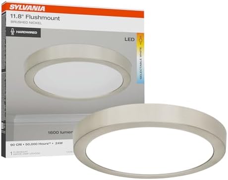 Sylvania 12" LED Flush Mount Ceiling Light Fixture, 1600 LMS, Warm White by LEDVANCE