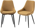 Dining Chairs Set of 2 Ergonomic Living Room Chairs Yellow Kitchen Chairs,Loads Up to 270lbs,Quick Assembly,Dining Room Chairs with Arms for Kitchen,Dining, Bedroom, Living Room