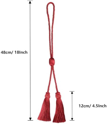 2 Pack Curtain Tiebacks with Tassel, Decorative Curtain Holdback - Image 2