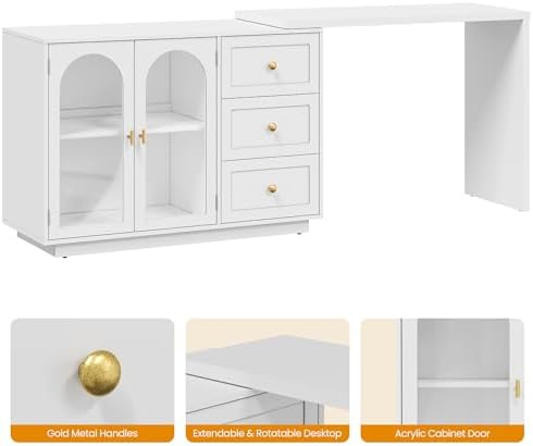 RoyalCraft 83" Makeup Vanity Desk - Image 6