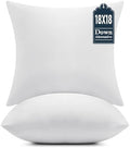 puredown® 18x18 Throw Pillow Inserts, Indoor Decorative Down Alternative Throw by Puredown