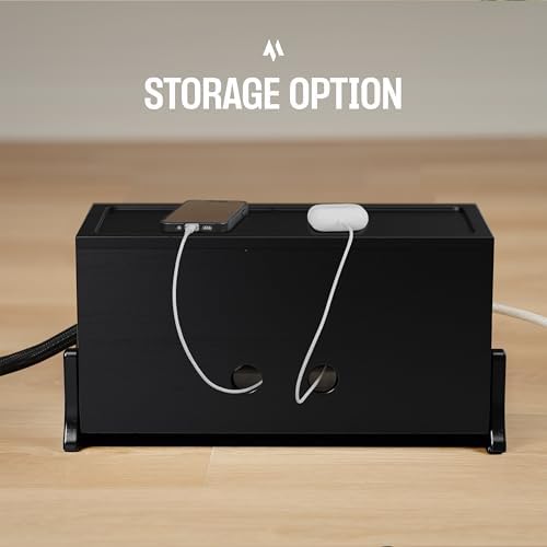 COREMINDED Extra Large Cable Management Box, Wood Cord Hider Box & Organizer - Image 6