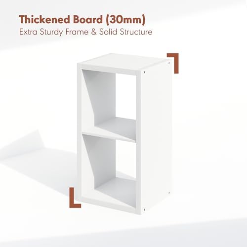 Furinno Cubicle Record Player Stand, 2-Cube Vinyl Record Storage - Image 5
