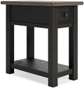 Signature Design by Ashley Narrow Chairside End Table by Unknown
