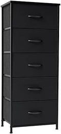 Tall Dresser Vertical Fabric Storage Tower Organizer, 5 Drawers by CrestliveProducts