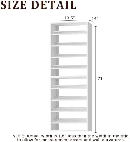 Modular Closet System, 19.5" Wide Wall-Mounted Closet Tower Organizer - Image 2