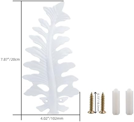 Bitray 2Pcs White Vintage Leaf Curtain Tiebacks Wall Holdbacks - Image 2