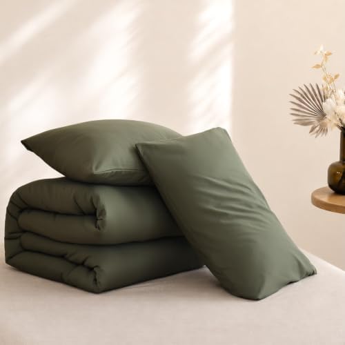 ROSGONIA Full Size Comforter Set, Olive Dark Green - Image 7