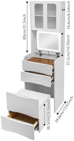 Vanity Desk with Mirror Dressing Table - Image 4