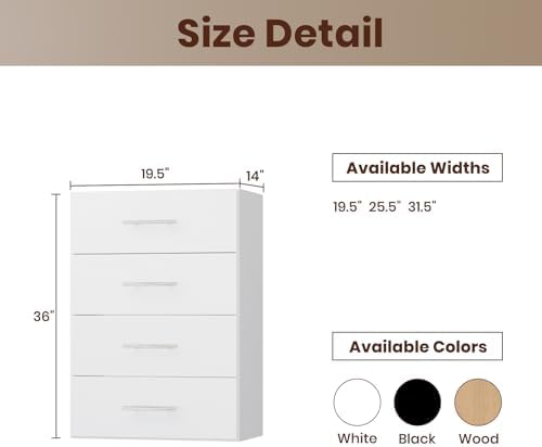 ROOMTEC 19.5" 4 Drawer Short Tower Closet Unit, Modular Closet System - Image 2
