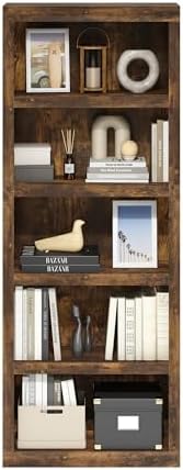 Furinno Rail Book Shelf, 5-Tier Bookshelf - Image 5
