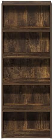 Furinno Basic Book Shelf, 5-Tier Bookshelf, Storage Organizer Bookcase - Image 6