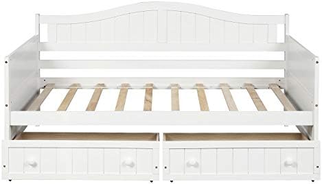 Merax Elegant Daybed with Two Storage Drawers, Wood Slat Support Sofa Bed - Image 5