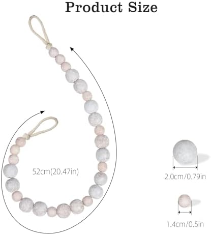 Hion 2 Pack Wood Bead Curtain Tiebacks Holdbacks - Image 2