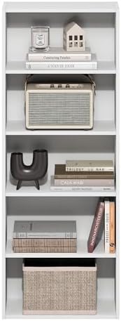 Furinno Basic Book Shelf, 5-Tier Bookshelf, Storage Organizer Bookcase - Image 4